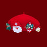 Santa beret - red / 10 years old to adult 54 to 58cm