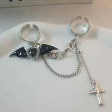 Gothic Wing Cross Design Zinc Alloy Ring
