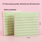Pastel lined sticky notes flagging pages inside an open textbook
