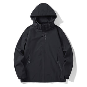 Mens Windproof Waterproof Hooded Jacket