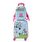 Teddy bear print children's hardshell trolley case with four spinner wheels