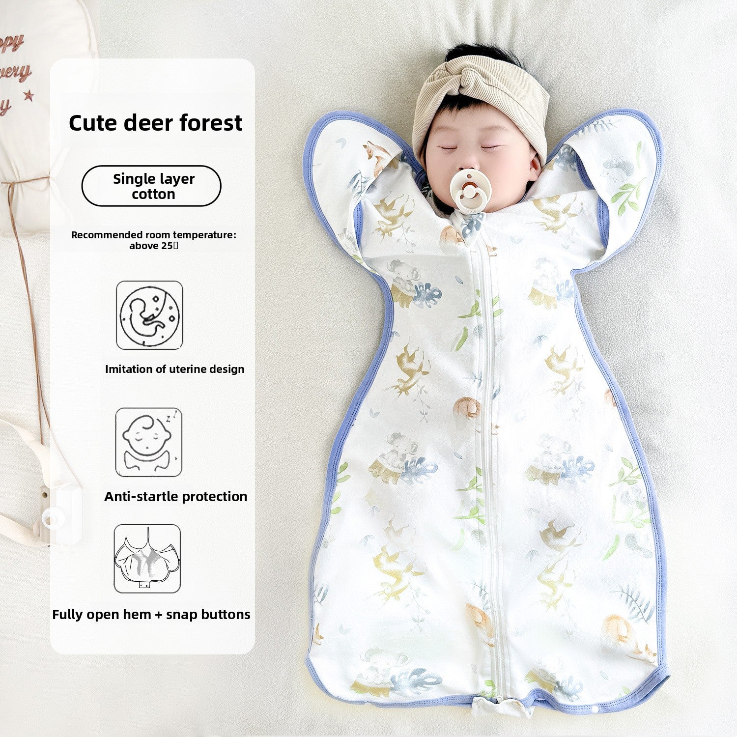Baby Swaddle Sleeping Bag | context with companion items