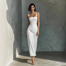 A Line Crepe Dress Soft Drape Lined Bodice