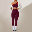 Medium purple-red set with red trim