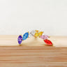 New 6 marquise silver and gold color / 1.2*8mm