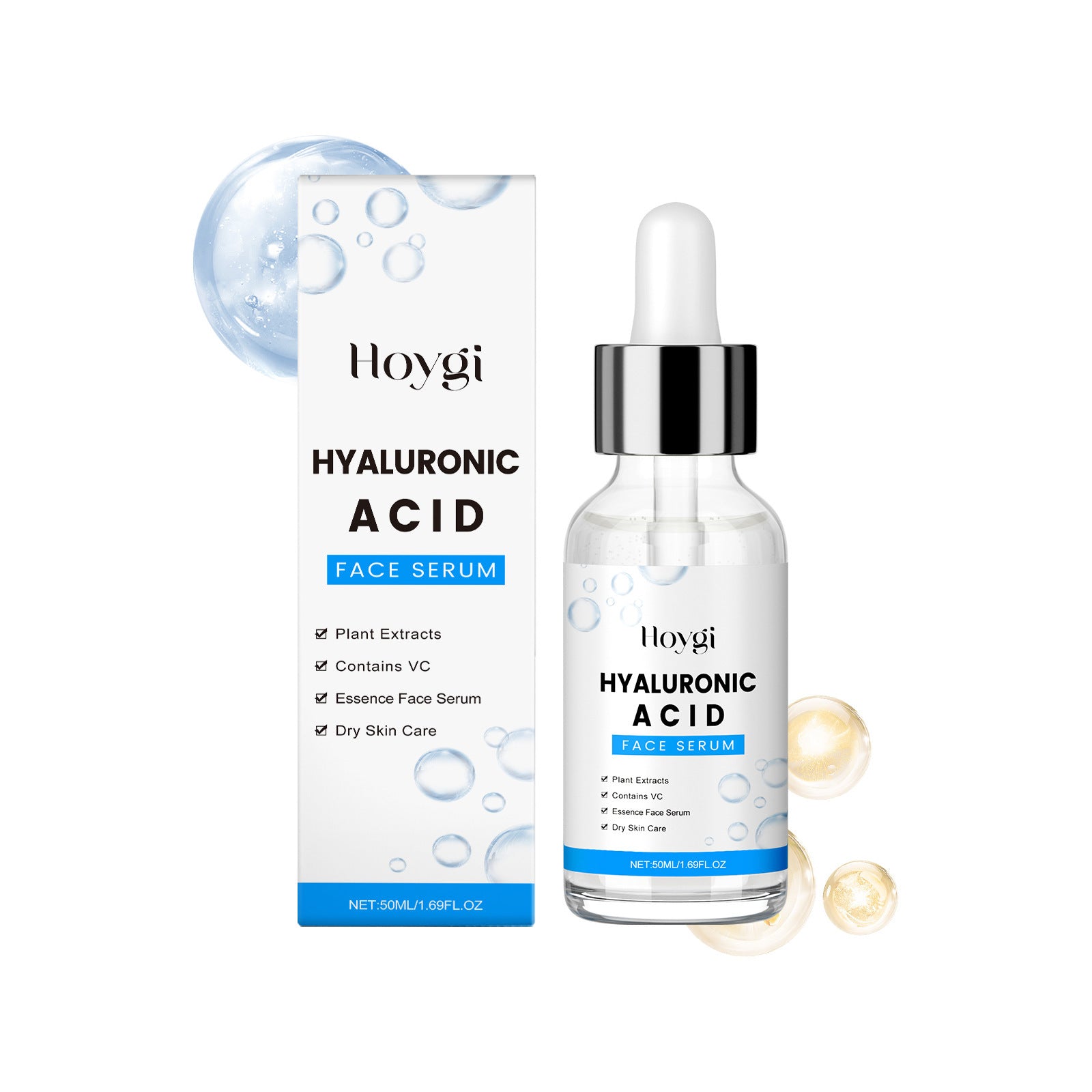 Hyaluronic Acid Serum Skin Moisturizer | front view product hero shot