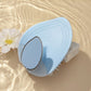 Blue silicone scalp brush with the raised grip on the back