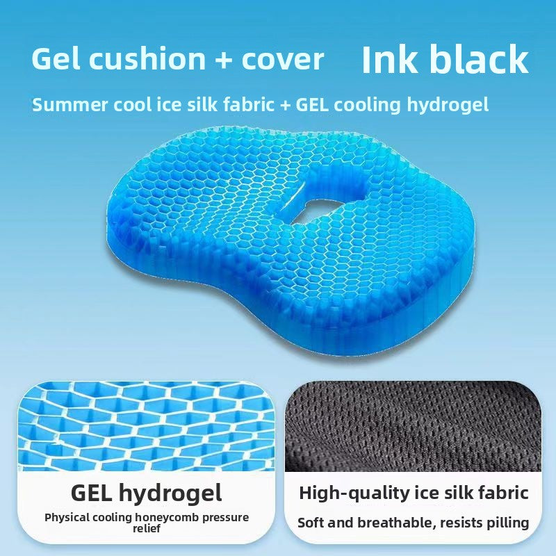 Square honeycomb gel seat cushion viewed from the top