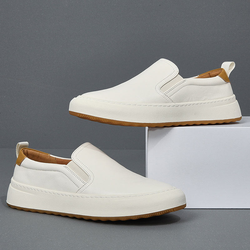 Mens Genuine Leather Slip-on | on-set styling