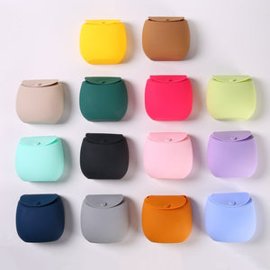 Soft silicone dog treat pouch with a magnetic flap for one handed reward training