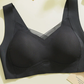Nude black seamless wireless vest bra molded full cup front view detail