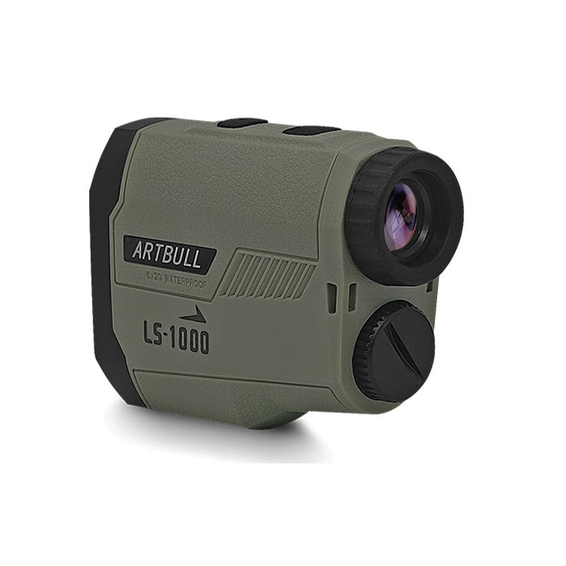 ARTBULL LS-1000 rangefinder seen from the back with the eyepiece and focus ring