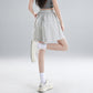 Washed Cotton Shorts Women Casual Loose Fit Wide-Leg