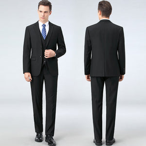 Wool suit jacket showing notch lapel and two buttons