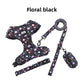 Buckle dog collar with a D ring for an ID tag from the matching harness and leash set