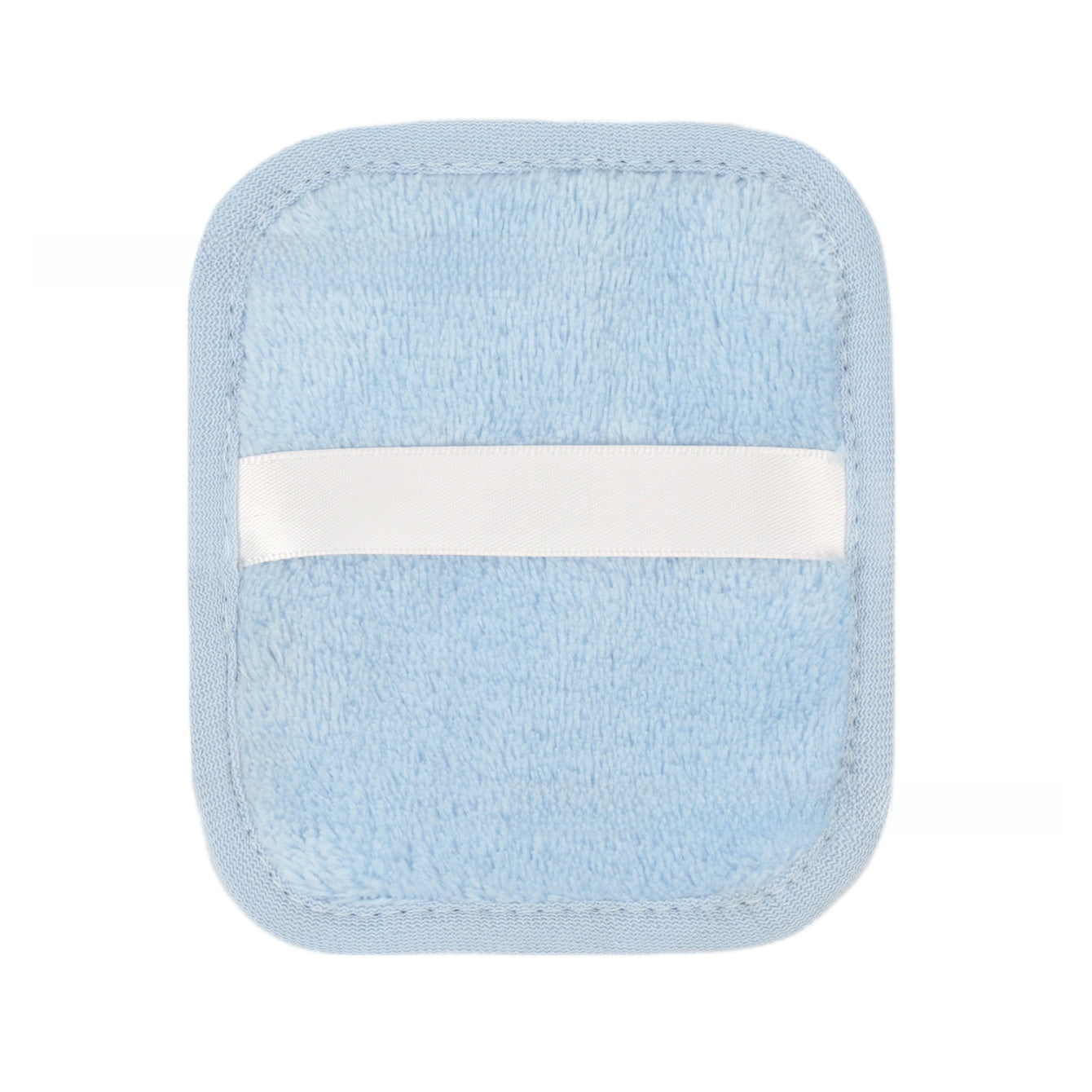 Reusable makeup remover pad shown flat with the plush face up on a plain background
