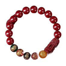 Cinnabar Five-Way Wealth God Bracelet