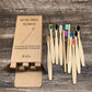 Soft-bristled bamboo toothbrush set | close detail finishing touch