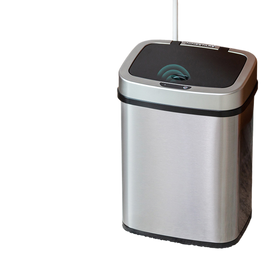 Motion Sensor Stainless Steel Trash Can, 12 L or 15 L