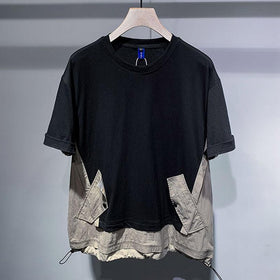 Color Block Panel Short Sleeve T-Shirt