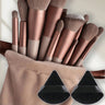 13pcs Brown Cloth Pouch TrianglePuff2