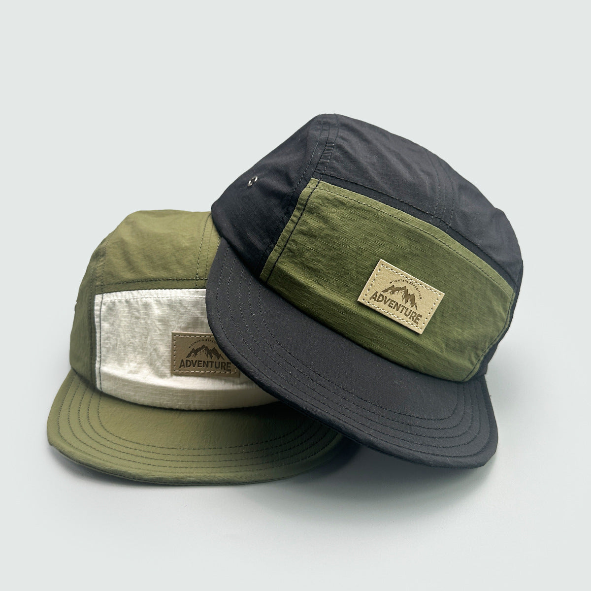 Retro Contrast Color Baseball Cap with Letter Patch