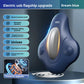 Black contoured pelvic floor trainer pad angled to show the raised silicone ridge