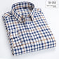 Mens Pure Cotton Plaid Long Sleeve Shirt