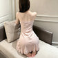 Suspender dress, home pajamas