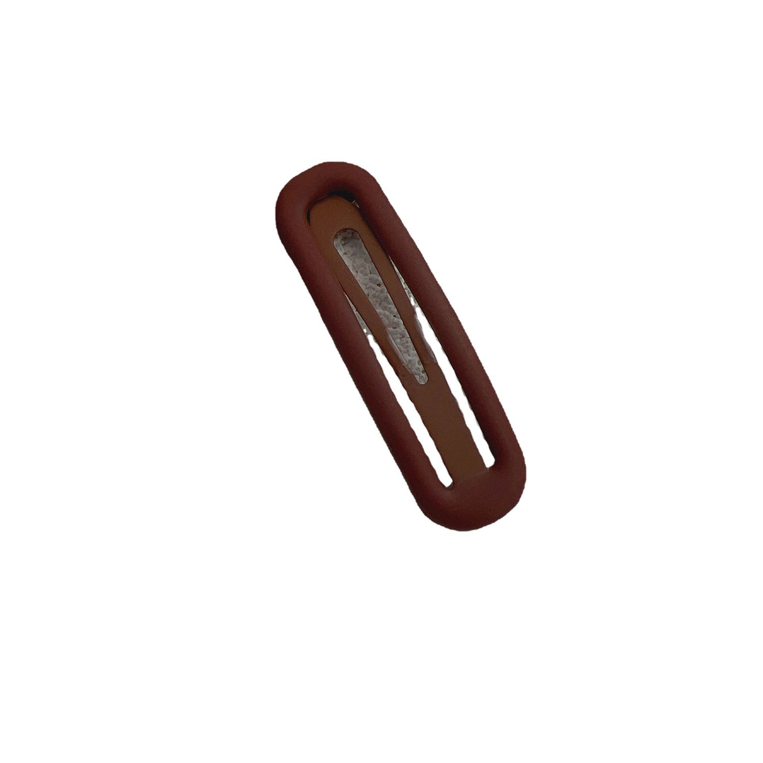Matte metal snap hair clip