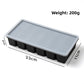 Six cavity strip tray with lid, 23 by 11 by 4 cm, 200 g, option 6 Cavities Strip Tray, Black