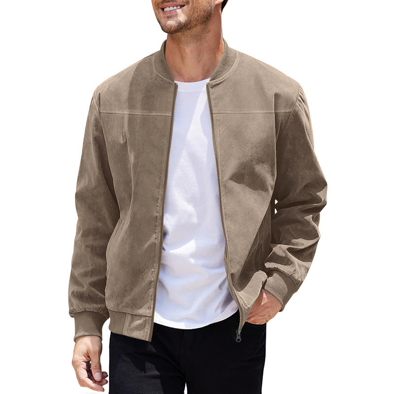 Mens Suede Aviator Jacket