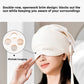 Close up of the cream head and eye massager worn low with its double row vented eye brim
