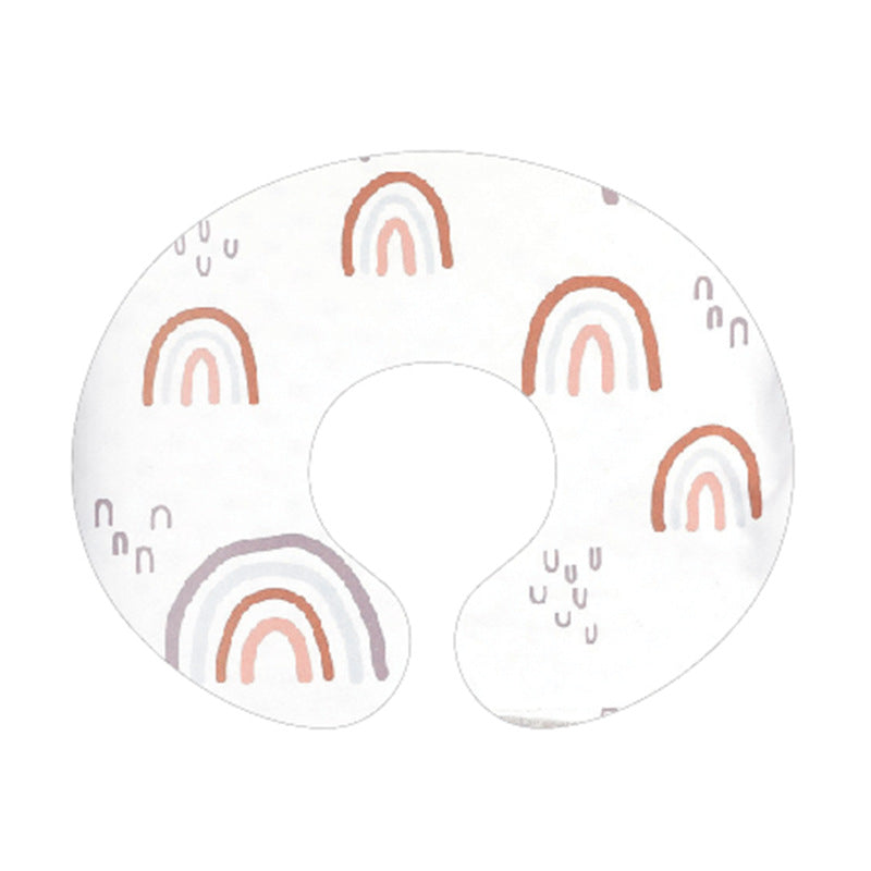 U-shaped pillowcase with large pink, tan and mauve rainbows, option Multi-Color Rainbow Pillowcase