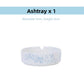 Round porcelain ashtray with a blue plum blossom pattern