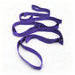 Woven polypropylene stretch strap held taut to show its springy elastic pull