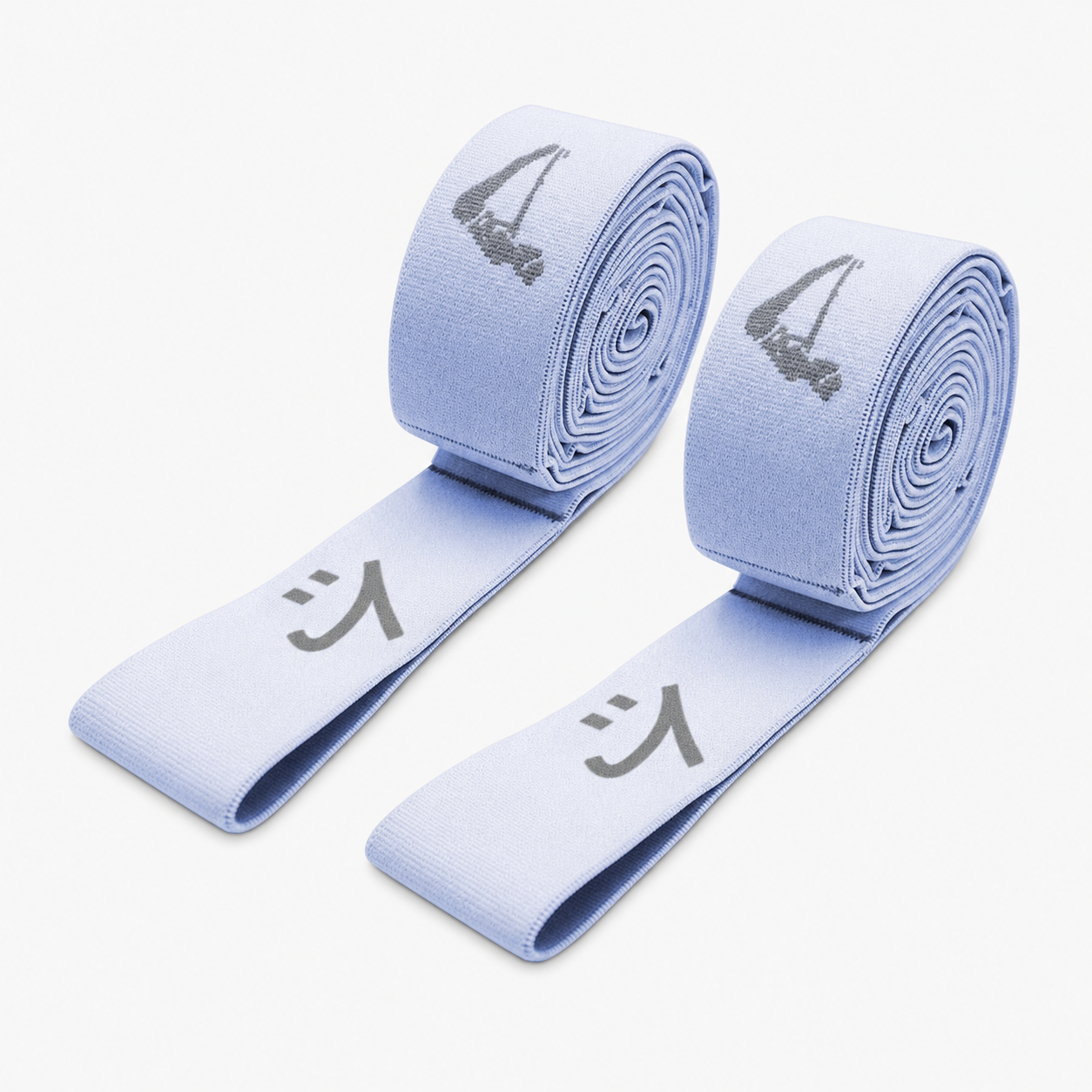 Side angle of the band stretched along a yoga mat on the floor