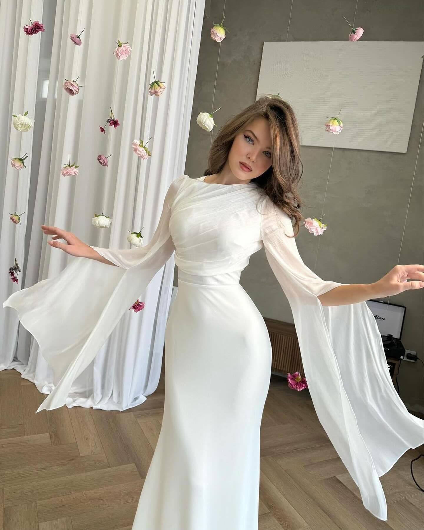 Slim-fit dress shown at full length for scale across sizes S to XXL