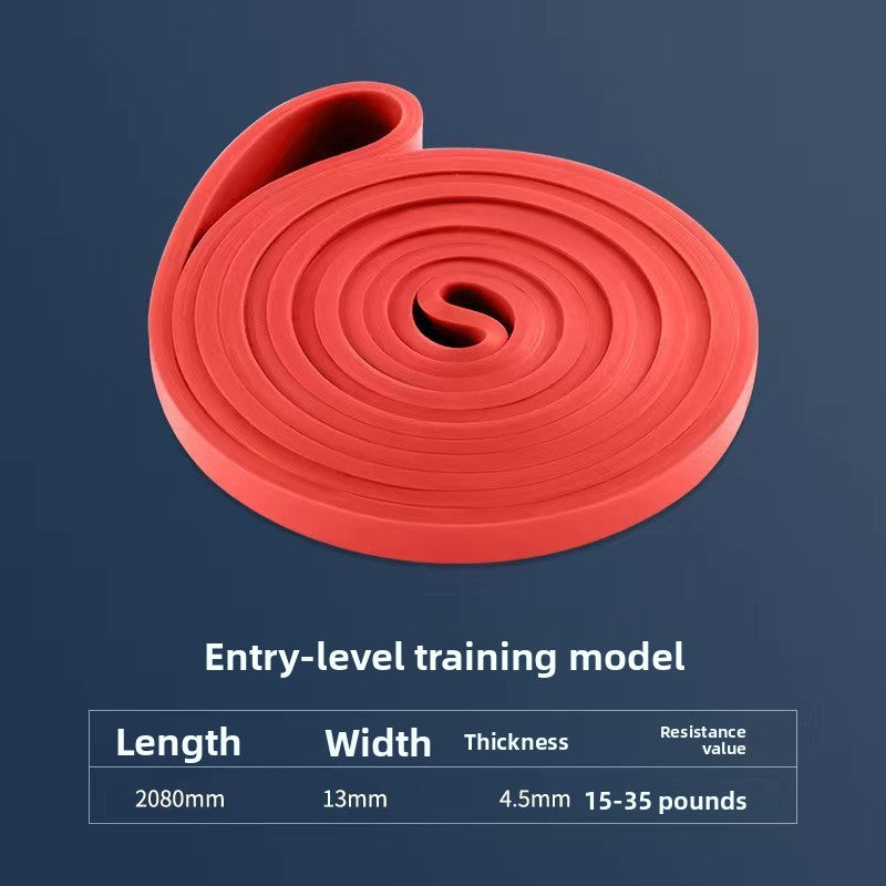 Red flat TPE resistance exercise band, 13 mm width level