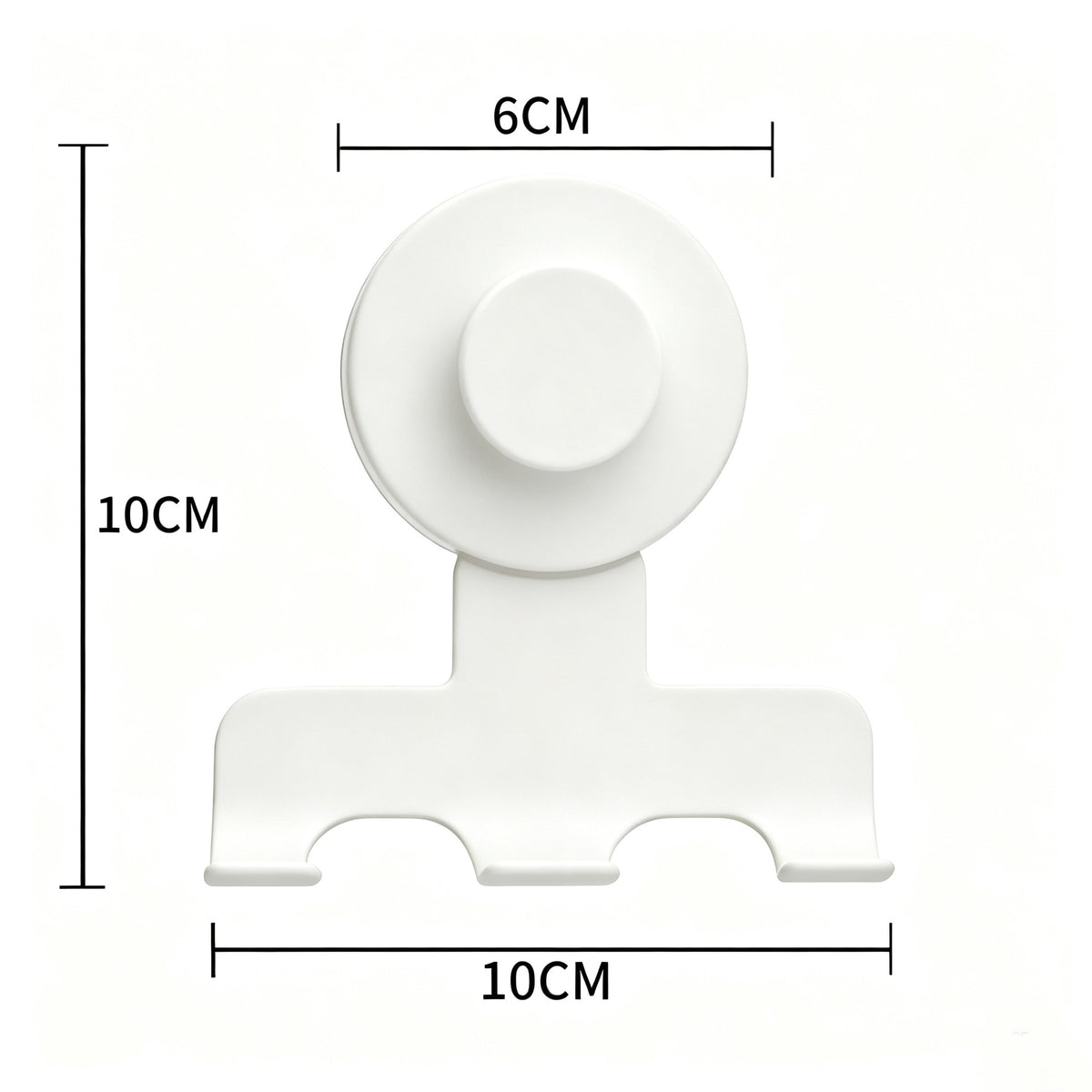 Close view of the press and lock suction cup on the stainless steel wall holder