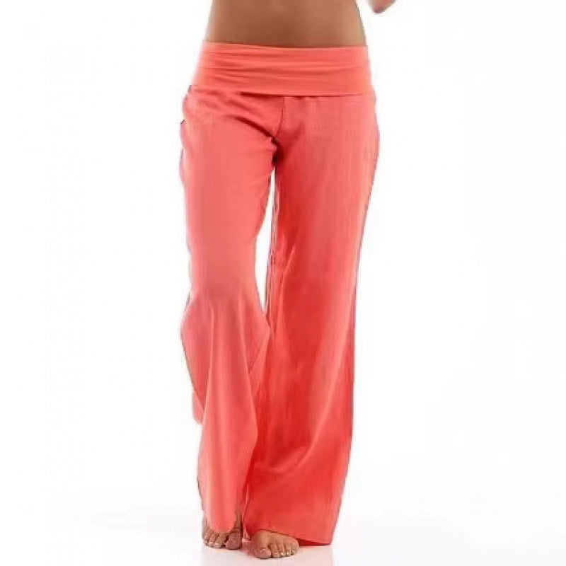 Elastic Waist Wide Leg Pants | morning natural light styling