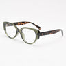Green Frame Tortoiseshell Temples