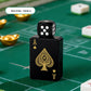 Black playing card lighter with a rotating dice fidget and a Type C port