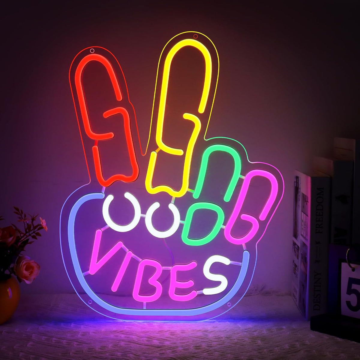 LED neon wall light sign, full sign view