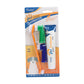 Pet toothbrush set with two finger brushes and a beef flavour paste tube
