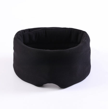 Black long sleep eye mask in soft modal cotton fabric with a nose contour, Eye Mask Long option