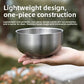 Interior of the grey stainless steel insulated bowl showing the bright steel surface