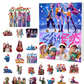 Saja Boys advent calendar cover with winter scene and a sheet of 24 festive character ornaments