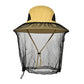 Wide brim sun hat mesh net and chin drawcord shown in detail