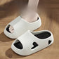 EVA heart cutout slide sandal showing the thick cushioned platform sole
